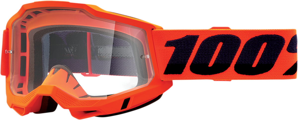 100% Accuri 2 Goggles - Neon Orange - Clear