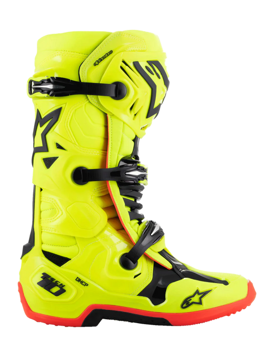 Alpinestars Tech 10 Boots - Yellow Fluo/Black/Red Fluo MX25