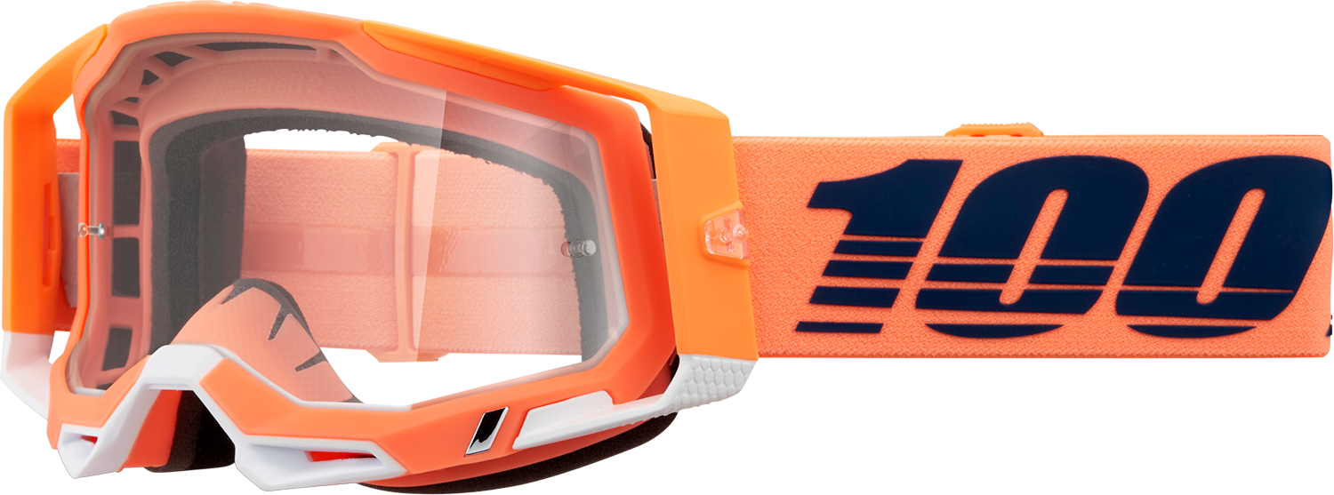 100% Racecraft 2 Goggles - Coral - Clear