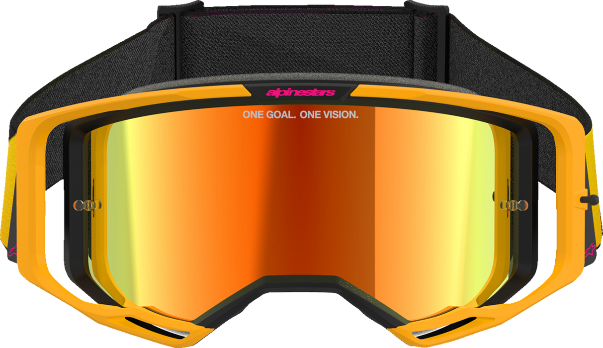 Alpinestars Vision 8 Corp Goggles - Yellow/Pink - Red Mirror