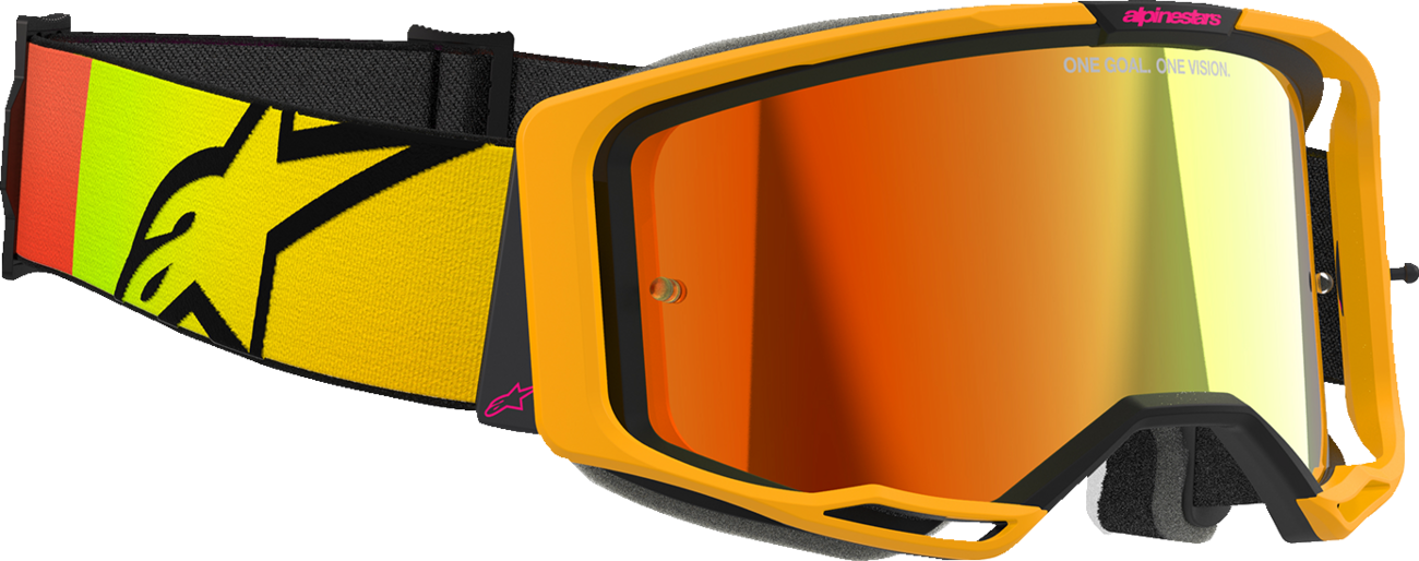 Alpinestars Vision 8 Corp Goggles - Yellow/Pink - Red Mirror