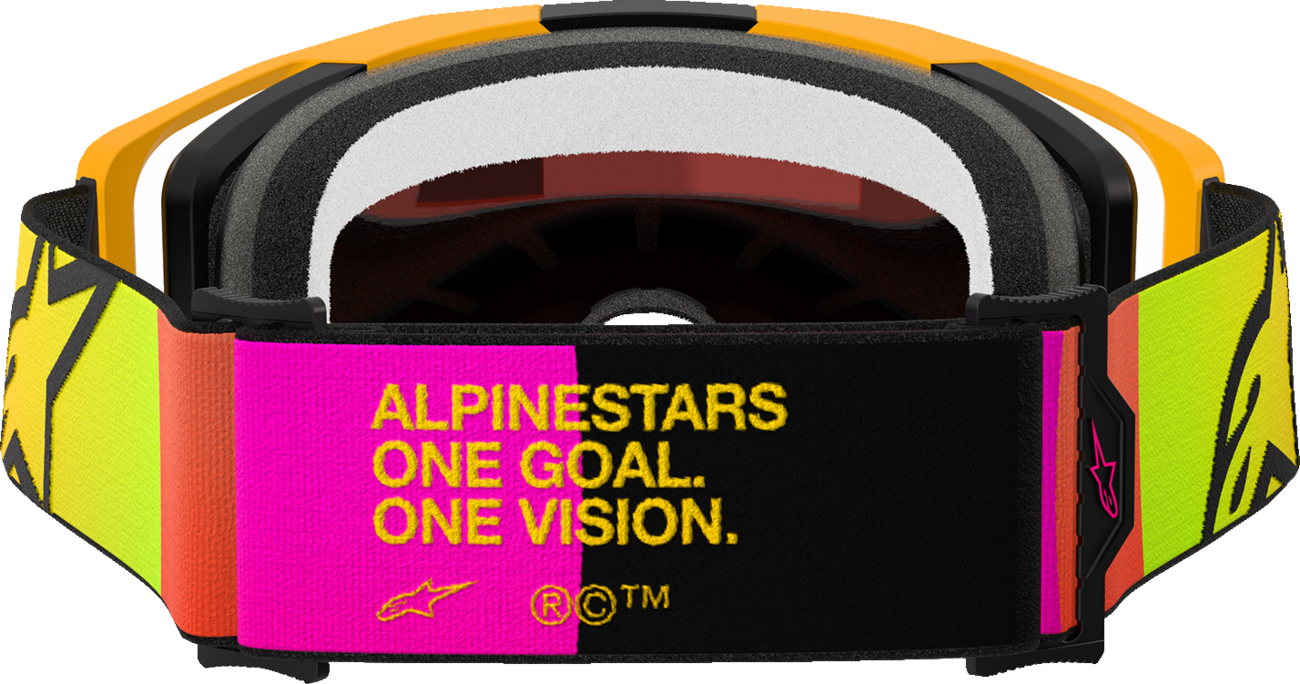 Alpinestars Vision 8 Corp Goggles - Yellow/Pink - Red Mirror