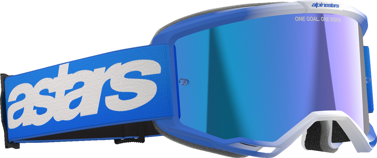 Alpinestars Vision 5 Blaze Goggles - Blue - Blue Mirror