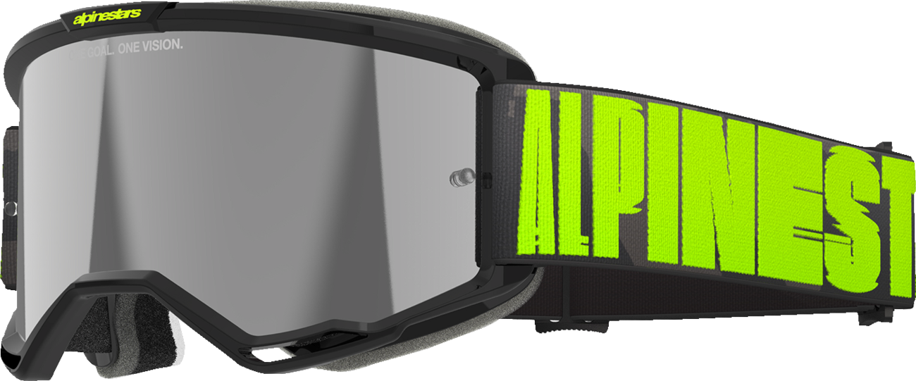 Alpinestars Vision 5 Hollow Goggles - Charcoal/Yellow Fluo - Silver Mirror