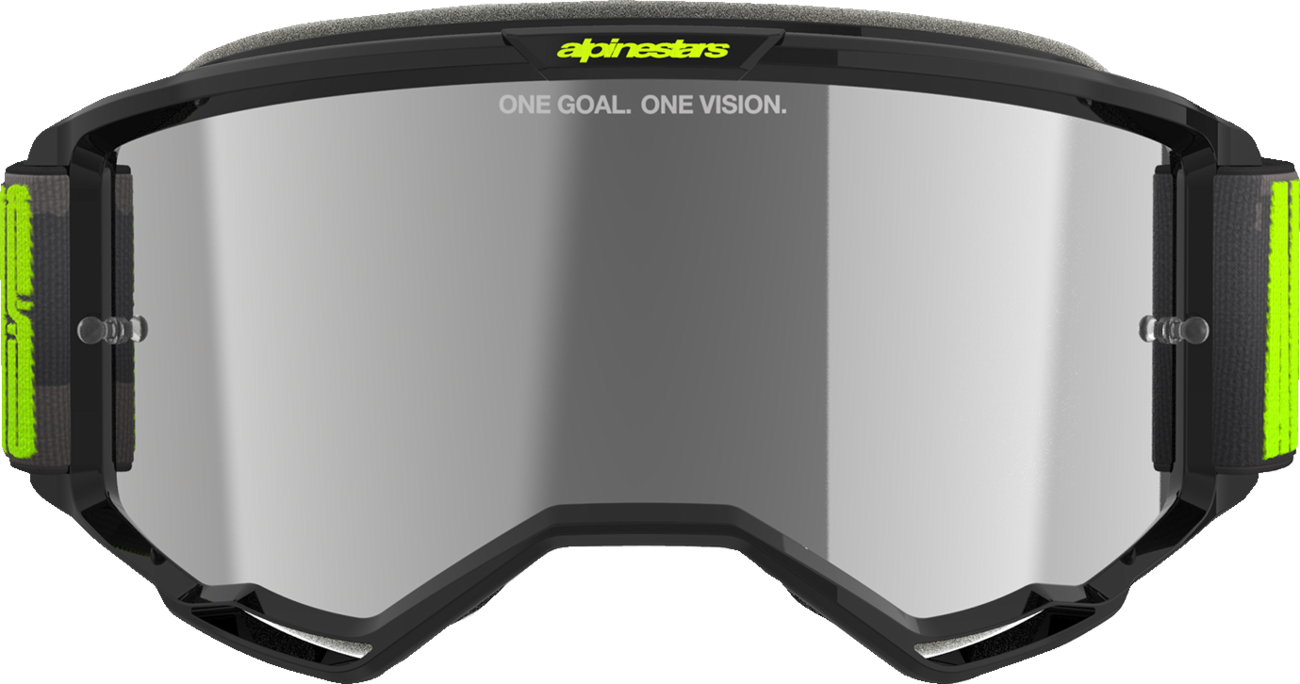 Alpinestars Vision 5 Hollow Goggles - Charcoal/Yellow Fluo - Silver Mirror