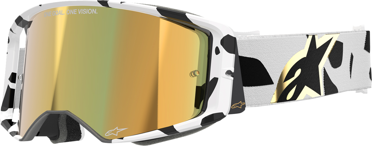 Alpinestars Supertech Corp Goggles - White/Gold - Gold Mirror