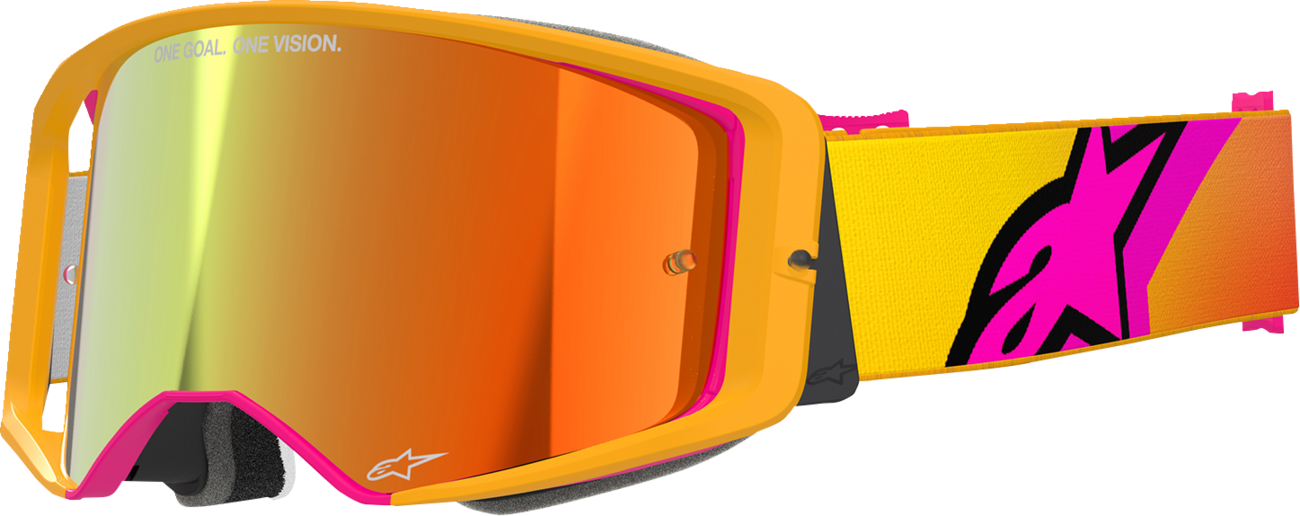 Alpinestars Supertech Corp Goggles - Yellow/Pink - Red Mirror