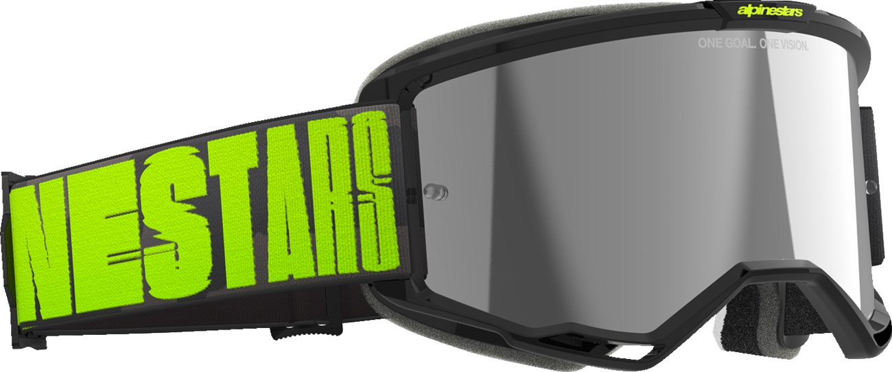 Alpinestars Vision 5 Hollow Goggles - Charcoal/Yellow Fluo - Silver Mirror