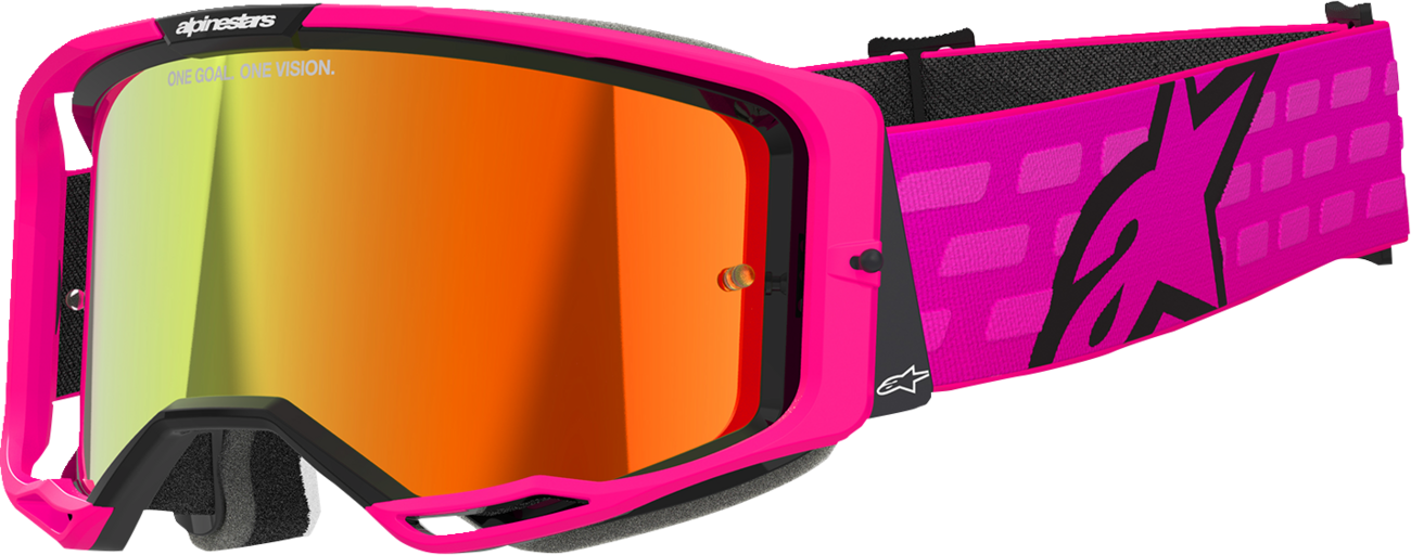 Alpinestars Vision 8 Corp Goggles - Pink - Red Mirror