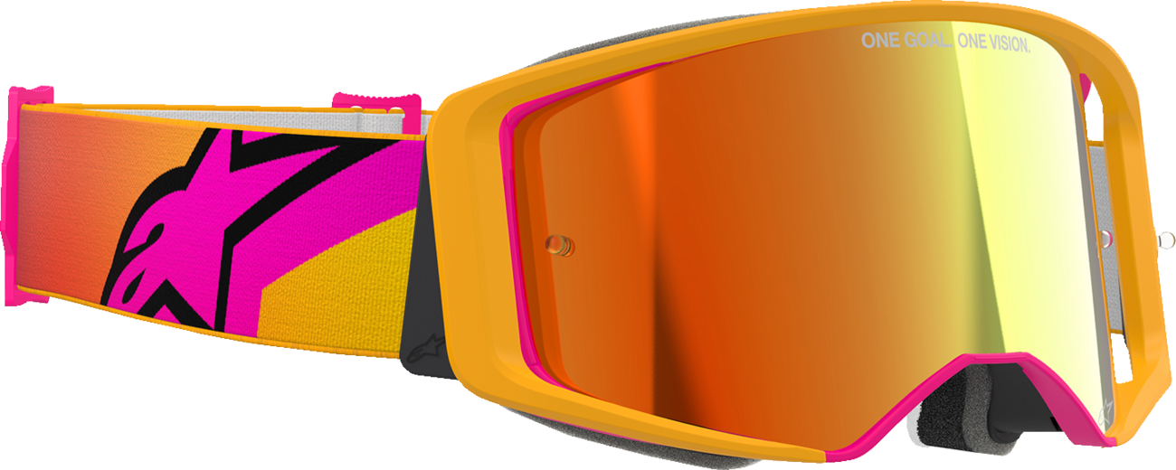 Alpinestars Supertech Corp Goggles - Yellow/Pink - Red Mirror