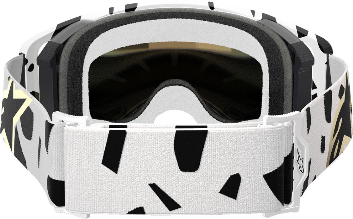 Alpinestars Supertech Corp Goggles - White/Gold - Gold Mirror