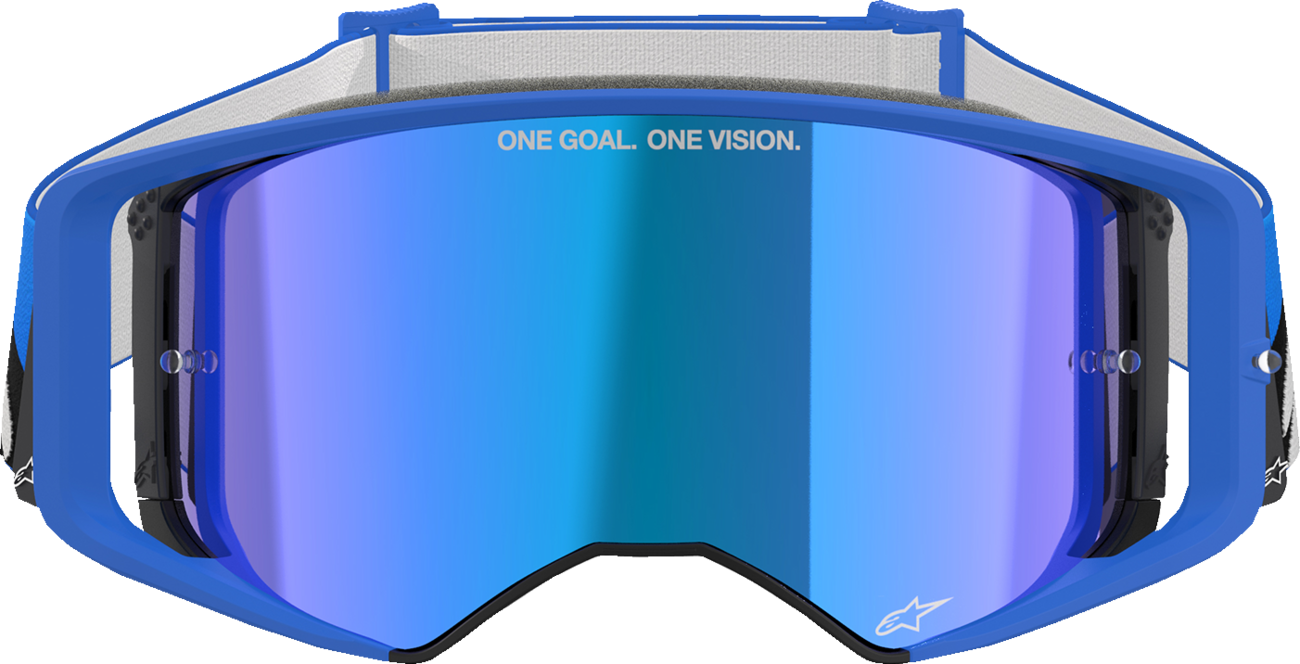 Alpinestars Supertech Stream Goggles - Blue - Blue Mirror