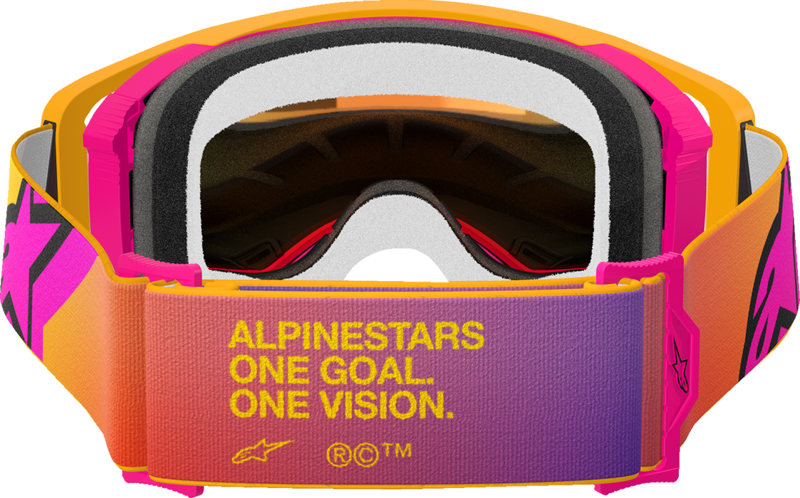 Alpinestars Supertech Corp Goggles - Yellow/Pink - Red Mirror