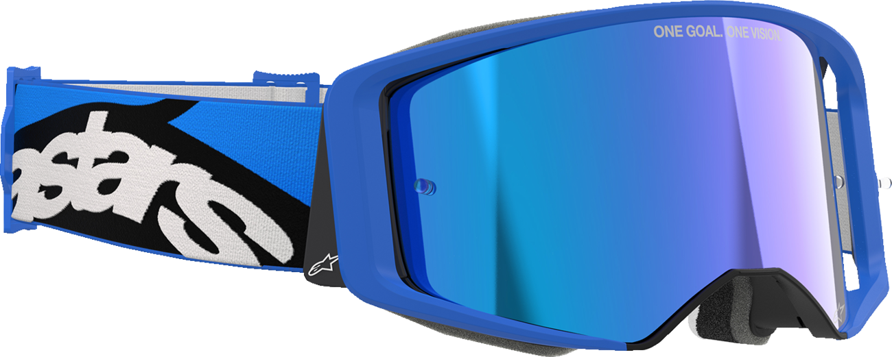 Alpinestars Supertech Stream Goggles - Blue - Blue Mirror