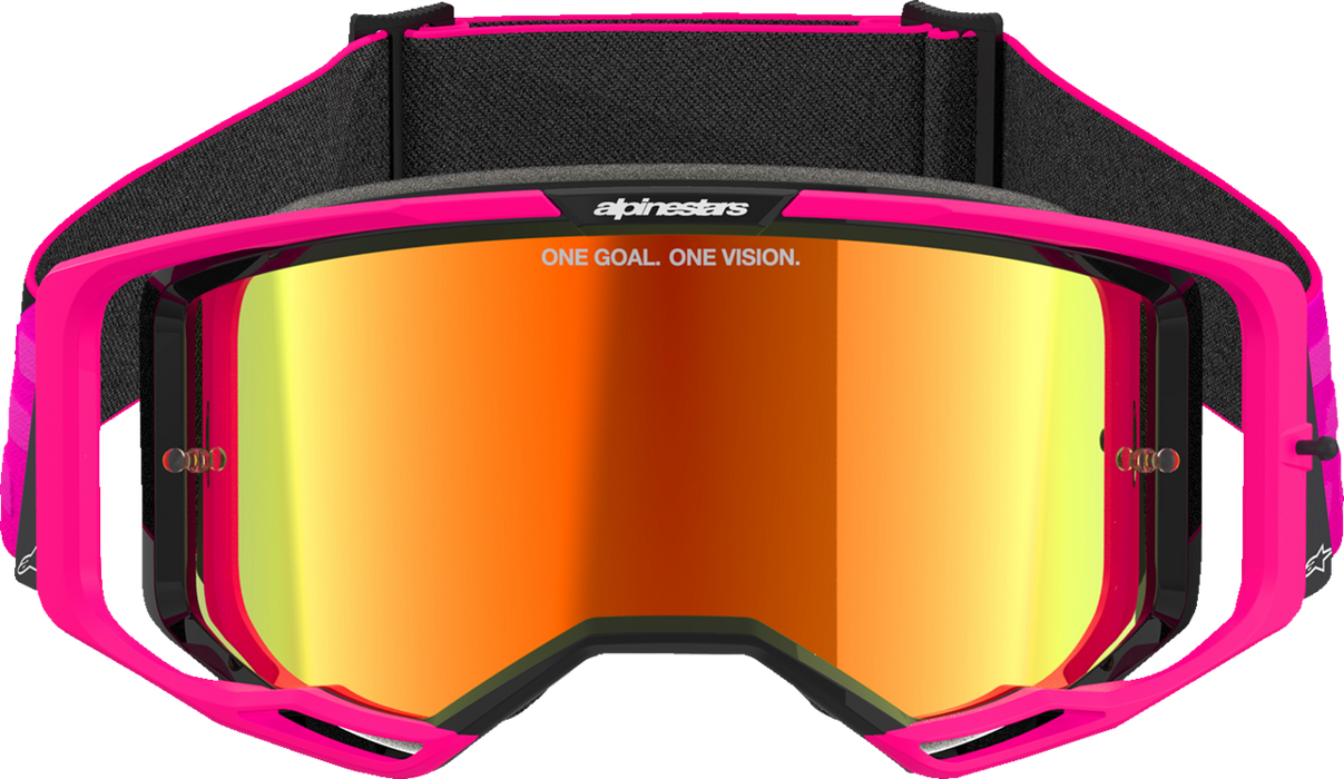 Alpinestars Vision 8 Corp Goggles - Pink - Red Mirror