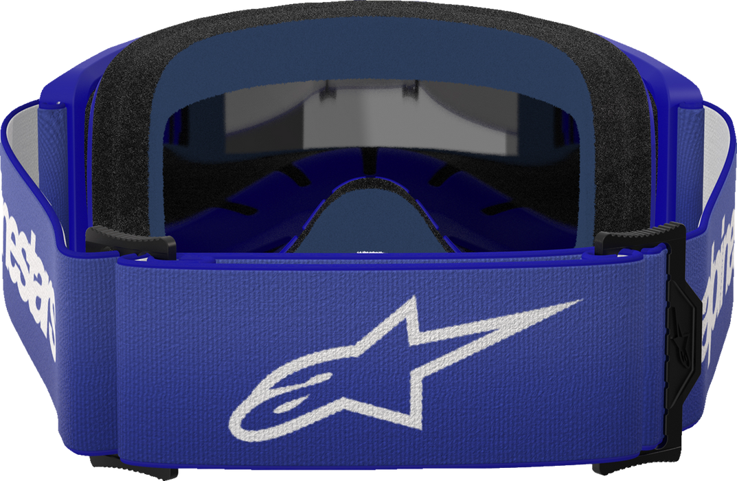 Alpinestars Vision 3 Wordmark Goggles - Blue - Silver Mirror