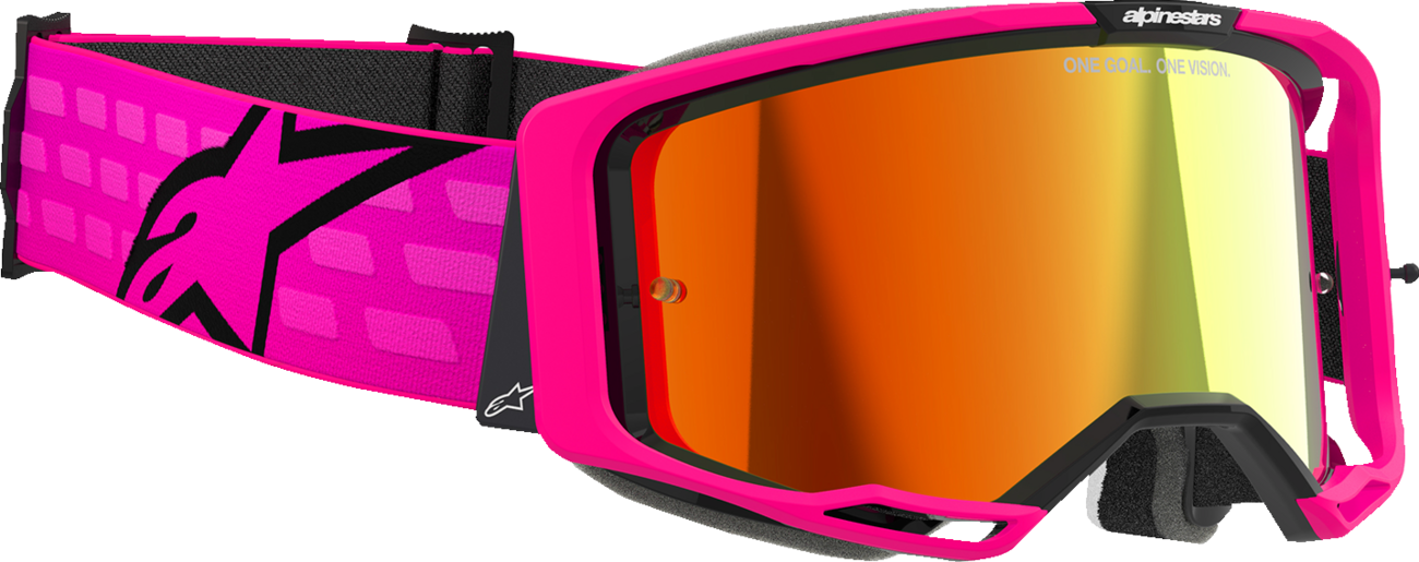 Alpinestars Vision 8 Corp Goggles - Pink - Red Mirror