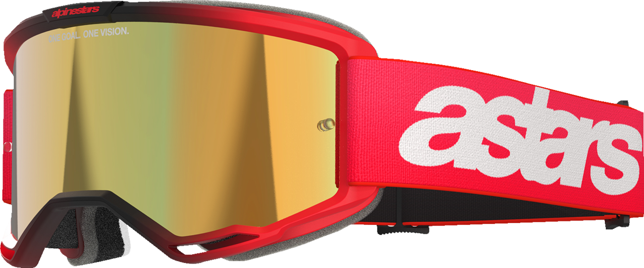 Alpinestars Vision 5 Blaze Goggles - Red - Gold Mirror