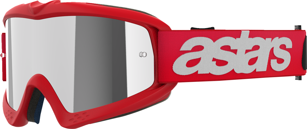 Alpinestars Youth Vision Blaze Goggles - Red - Silver Mirror