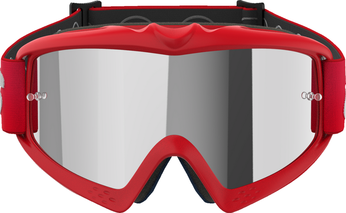 Alpinestars Youth Vision Blaze Goggles - Red - Silver Mirror