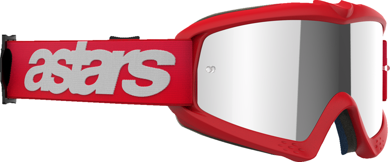 Alpinestars Youth Vision Blaze Goggles - Red - Silver Mirror