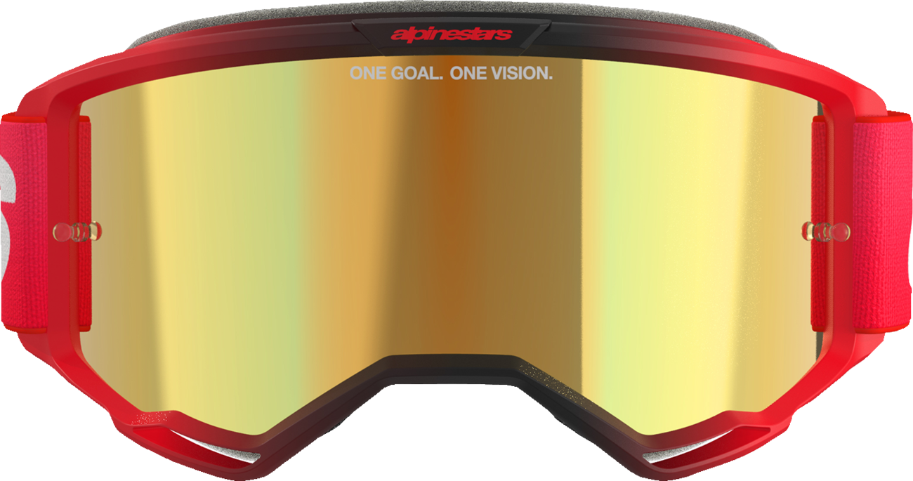 Alpinestars Vision 5 Blaze Goggles - Red - Gold Mirror