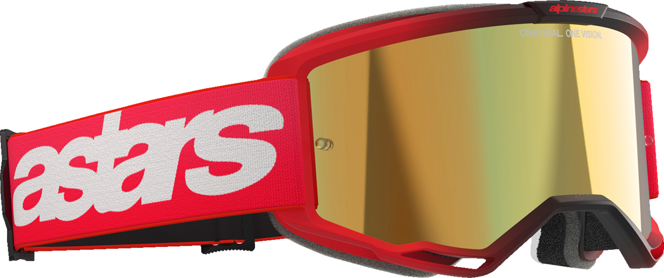 Alpinestars Vision 5 Blaze Goggles - Red - Gold Mirror