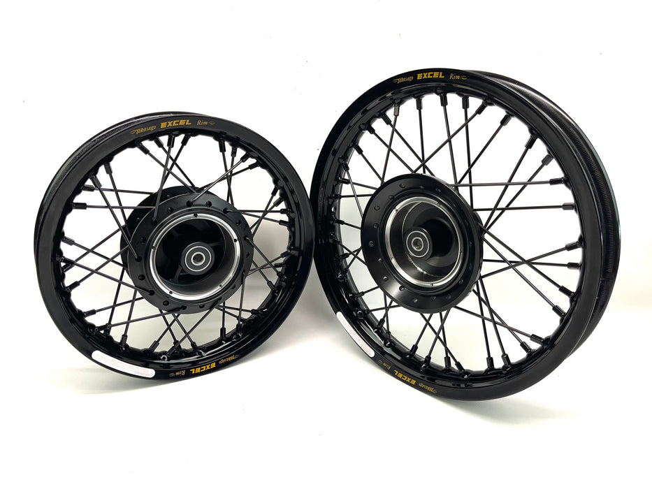 Excel/Thrashed Minis Wheel Set w/ Black Spokes - CRF110