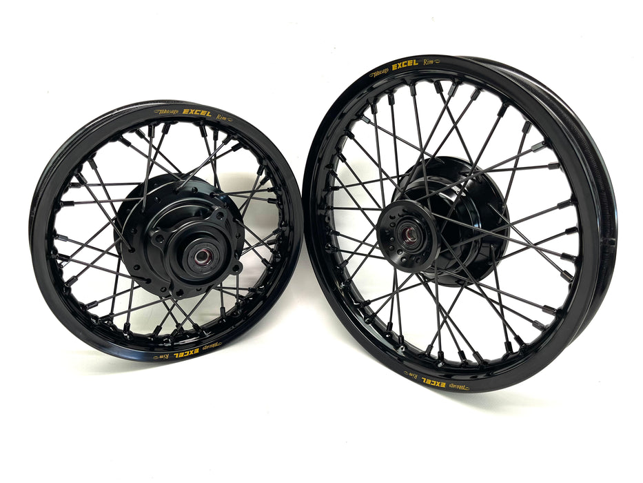 Excel/Thrashed Minis Wheel Set w/ Black Spokes - CRF110