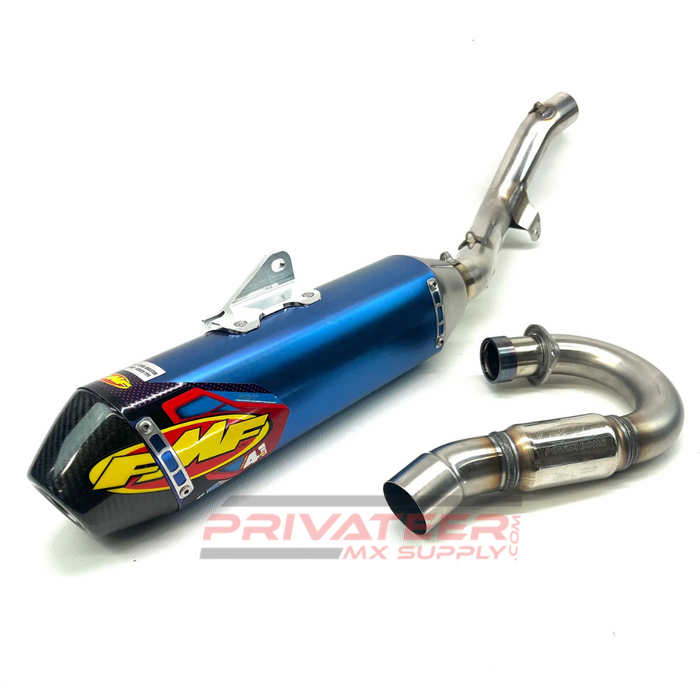 FMF Factory 4.1 RCT Anodized Titanium Full System w/ Carbon End Cap kit - YFZ450R