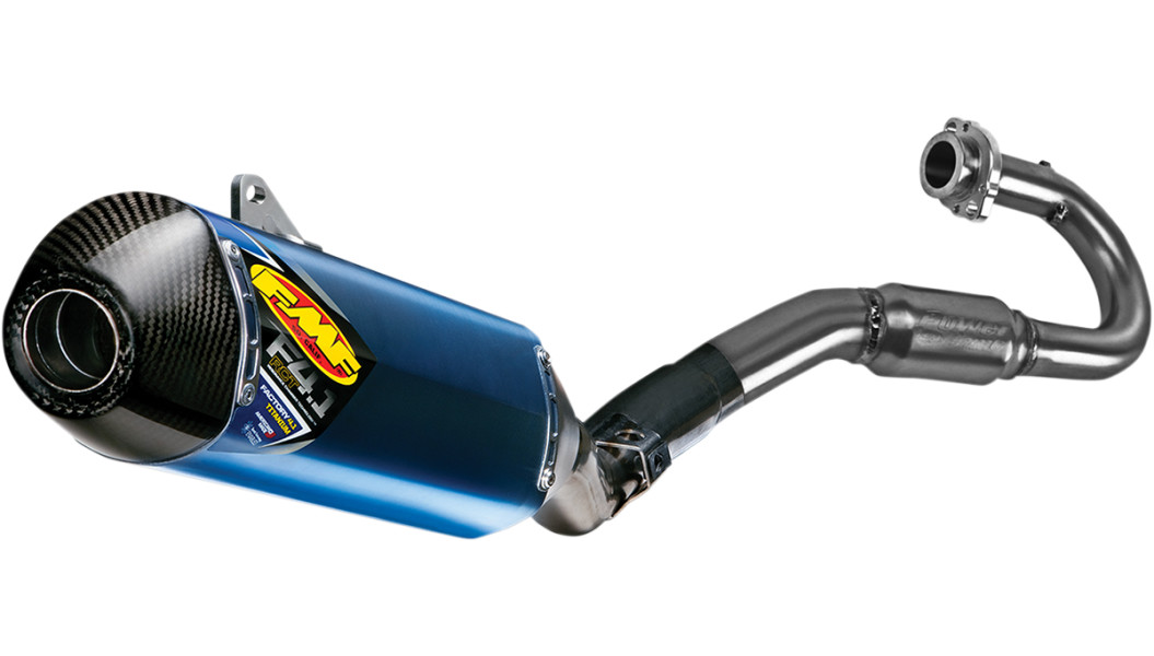 FMF Factory 4.1 RCT Anodized Titanium Full System w/ Carbon End Cap kit - YFZ450R