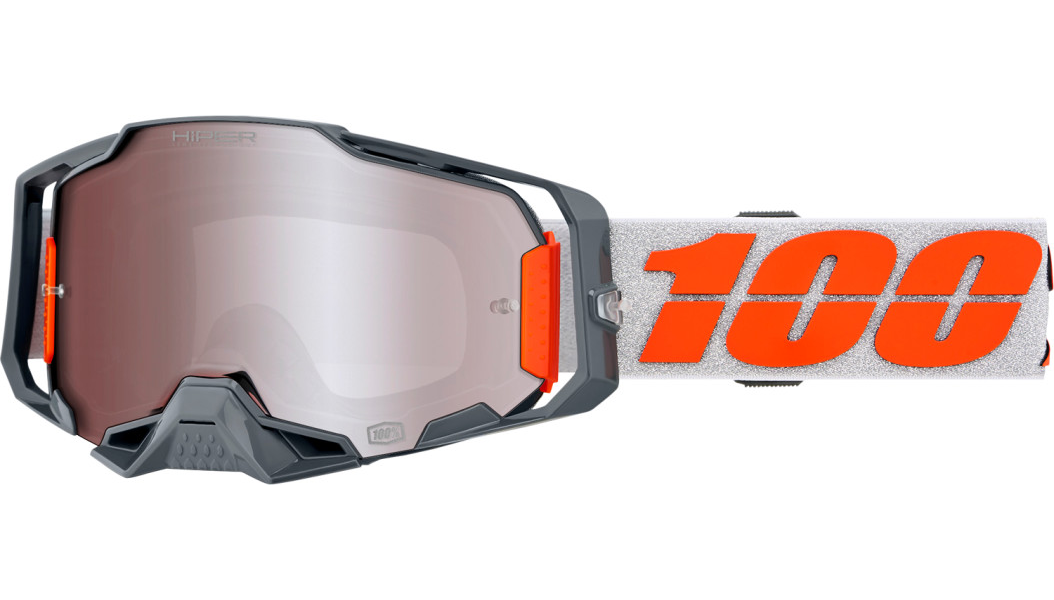 100% Armega Goggles - HiPER Silver Flash