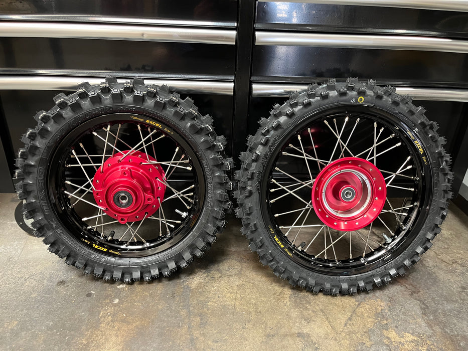 Excel/Thrashed Minis Wheel Set with Dunlop MX33 - CRF110