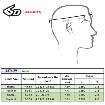 6D ATR-2Y Youth Fusion Helmet CLOSEOUT