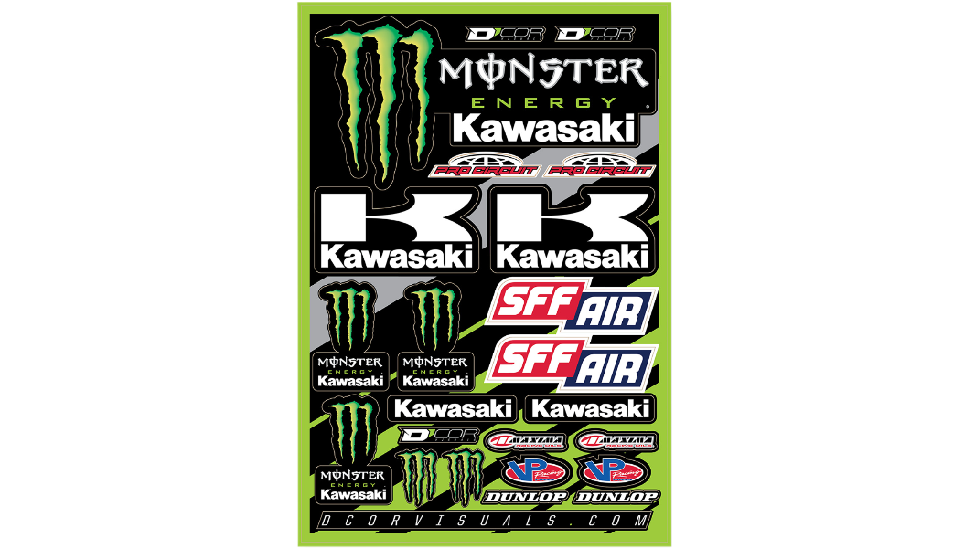 D'COR Decal Sticker Sheet - Kawasaki