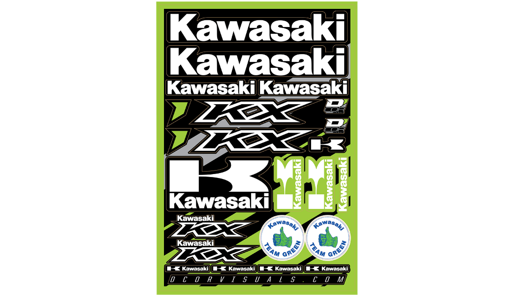 D'COR Decal Sticker Sheet - Kawasaki