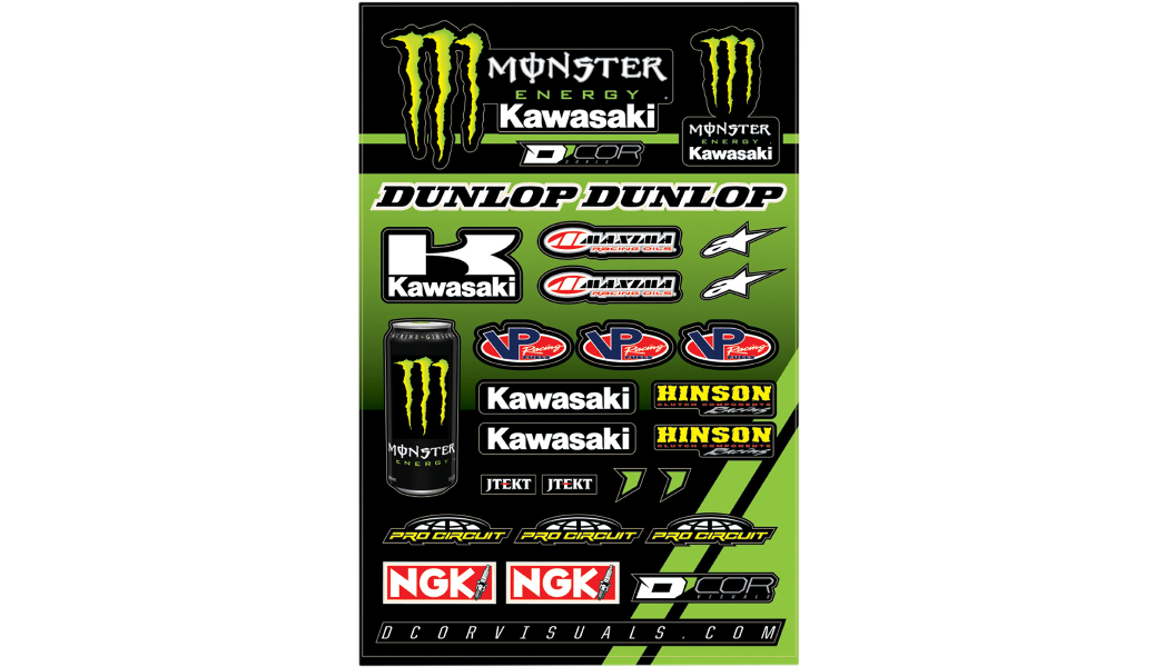 D'COR Decal Sticker Sheet - Kawasaki